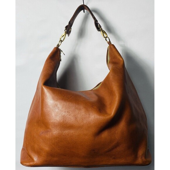 Tangaroa Venezia Italy Made Brown Leather Zebra Print Fur Weekender Duffle Bag - Picture 2 of 7